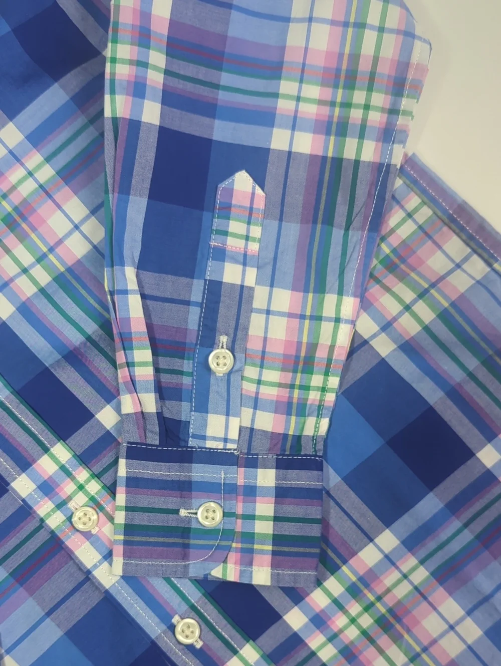 NWT Ralph Lauren Boys Blue Plaid Button Down Shirt Size 8